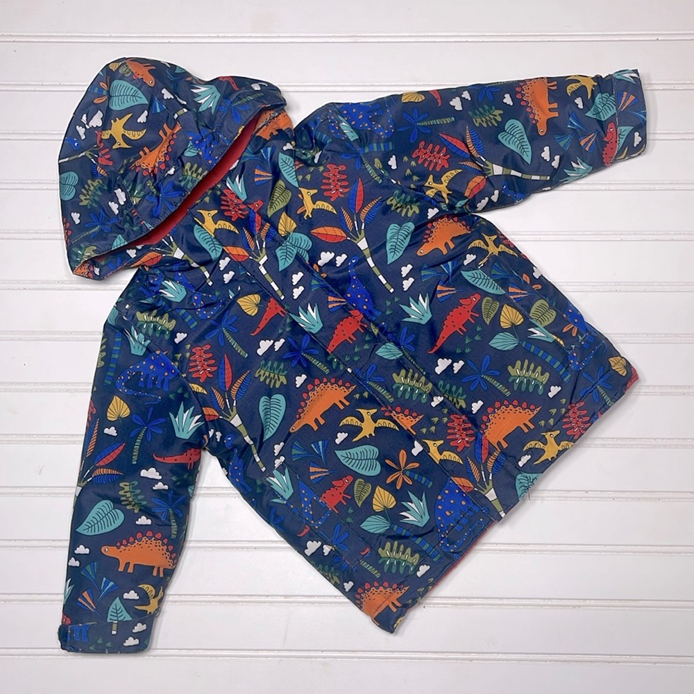 VGUC Boys Colorful Dinosaur 3-in-1 Hooded Winter Jacket